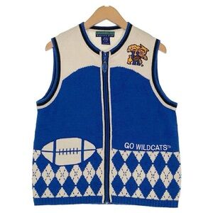 Colosseum Blue and White Wildcats Women's Vest